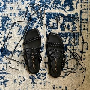 Stuart Weitzman Calypso Lace-Up Sandals, 8 wide